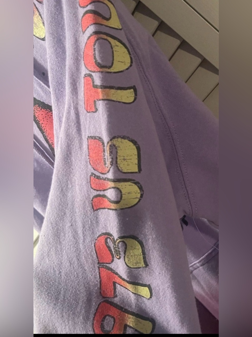 Pink Floyd Dark Side Of The Moon Hoodie Sz Large Purple Dye Vintage Look EUC - Picture 2 of 4
